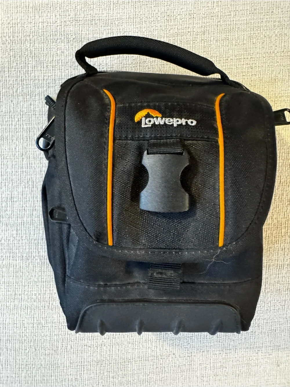Black and Orange Compact Camera Bag